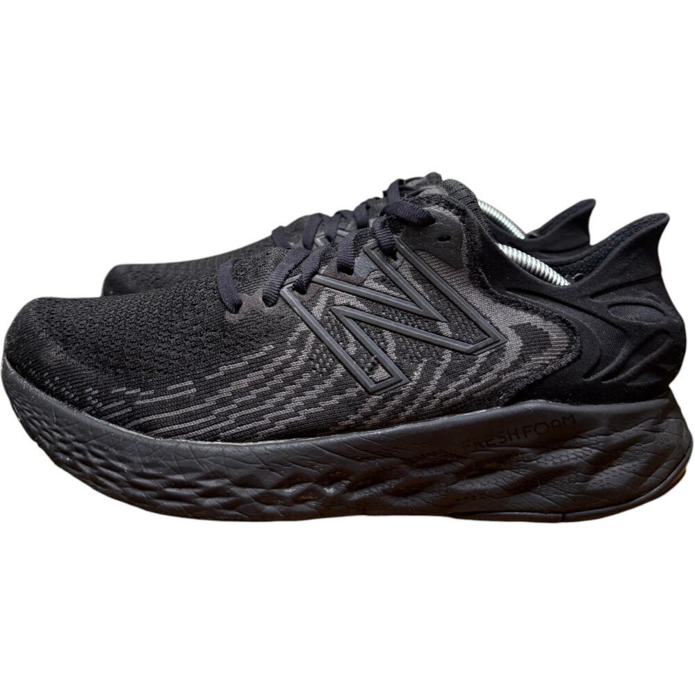 NEW BALANCE Fresh Foam Men's 9 Black Phantom Running Shoe Sneaker 1080V11
